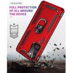 Wholesale Tech Armor Ring Stand Grip Case with Metal Plate for Samsung Galaxy A02S (Red)